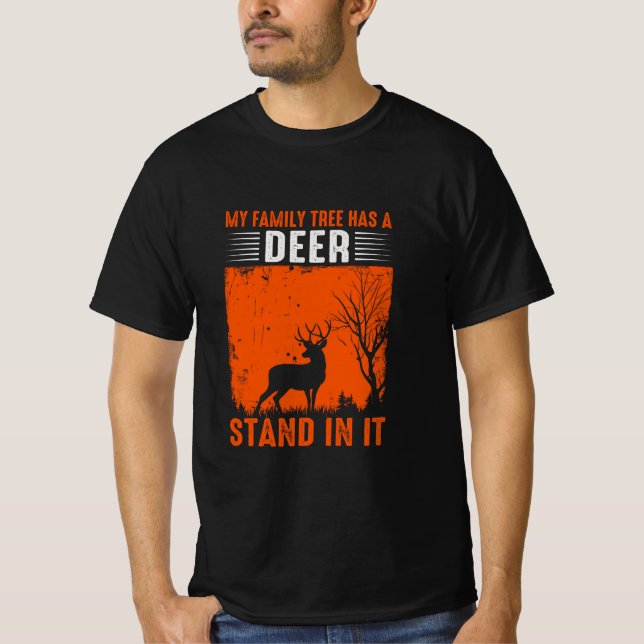 Deer Hunting Family Tree T-Shirt (Front)