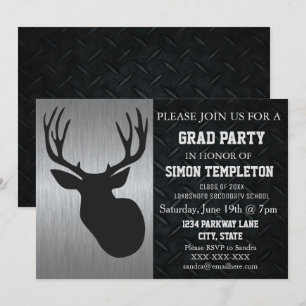 Deer Hunting Graduation Party Invitations