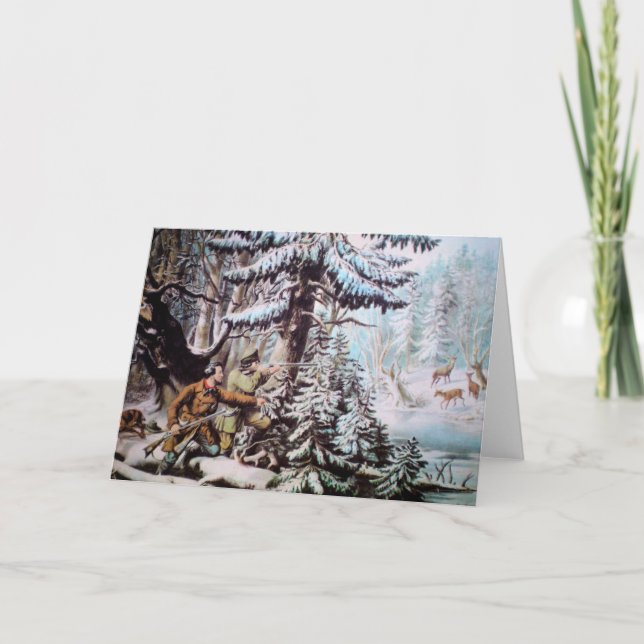 Deer  Hunting Greeting Card (Front)
