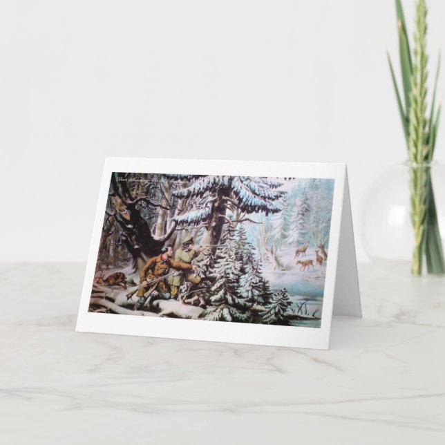 Deer  Hunting Greeting Card (Front)