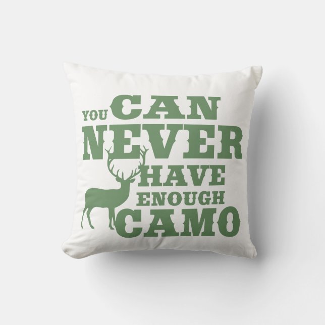 Deer Hunting Humour Camouflage Cushion (Front)
