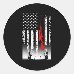 Deer hunting hunter gifts classic round sticker