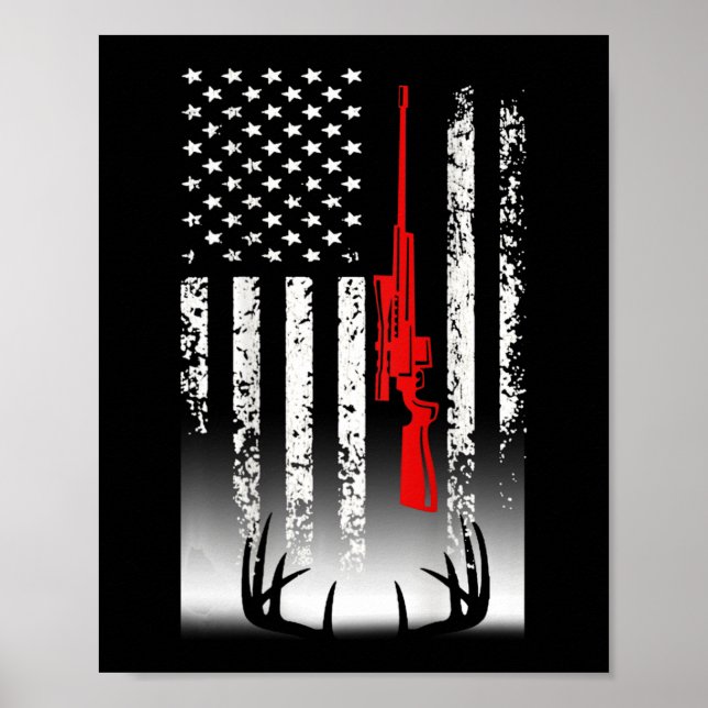 Deer hunting hunter gifts poster (Front)
