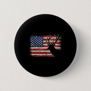 Deer hunting hunter us flag Deer hunting hunter us 6 Cm Round Badge