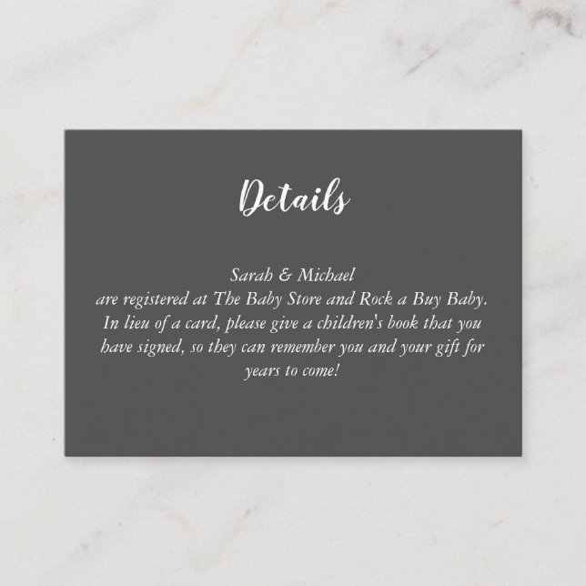 Deer Hunting Lodge Baby Shower Antlers Enclosure Card (Front)