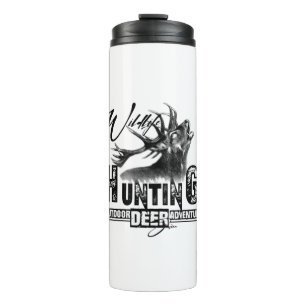 Deer hunting, outdoor adventure  travel mug flask