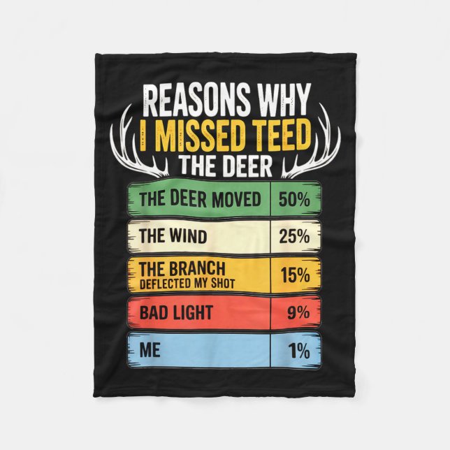 Deer Hunting Outfit For Men &amp; Women. Funny Hun Fleece Blanket (Front)