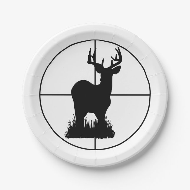 Deer Hunting Paper Plate (Front)