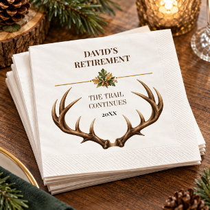 Deer Hunting Retirement Mountain Woodland Napkin
