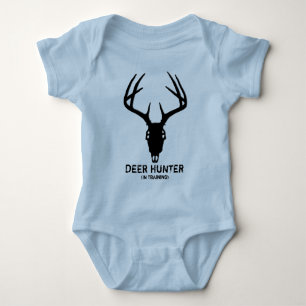 Deer Hunting Skull w/ Antlers Baby Bodysuit