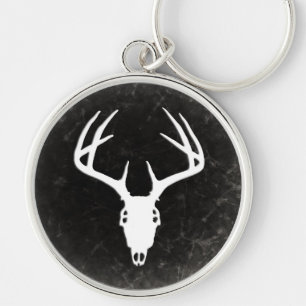 Deer Hunting Skull w/ Antlers Key Ring