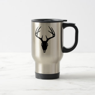 Deer Hunting Skull w/ Antlers Travel Mug