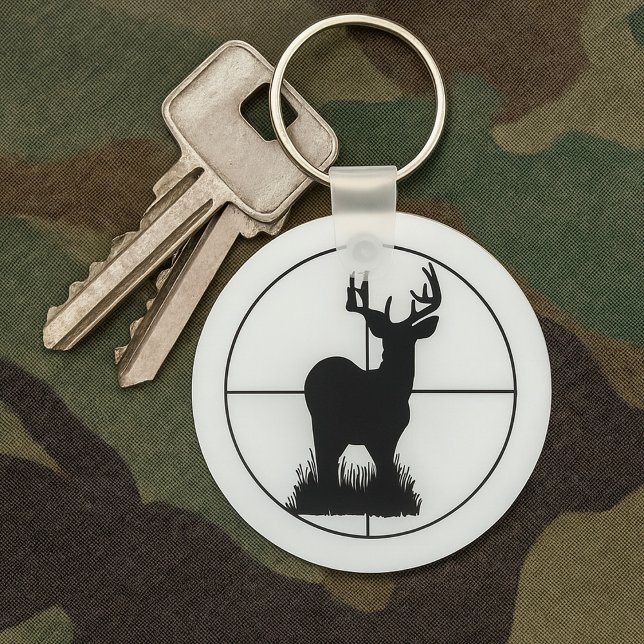 Deer Hunting Target Silhouette Key Ring (Creator Uploaded)