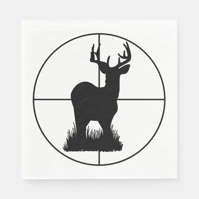 Deer Hunting Target Silhouette Napkin (Front)