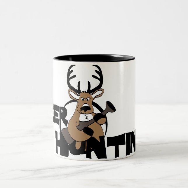 Deer Hunting Two-Tone Coffee Mug (Center)
