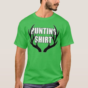 Deer Hunting Whitetail Buck Antlers Orange  T-Shirt