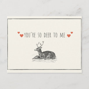 Deer Illustration Love Postcard