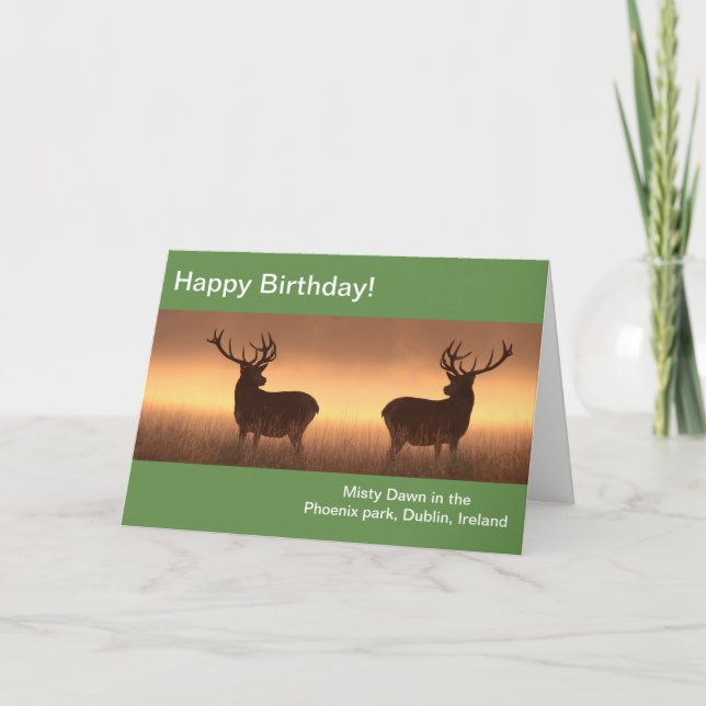 Deer image for Birthday greeting card (Front)