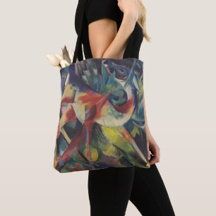Deer in a Flower Garden by Franz Marc, Vintage Art Tote Bag