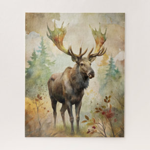 Deer in a Forest Jigsaw Puzzle