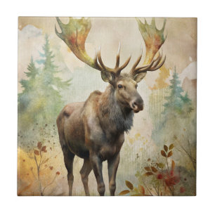 Deer in a Forest Tile