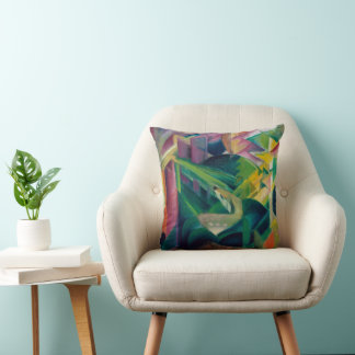 Deer in a Monastery Garden by Franz Marc Cushion