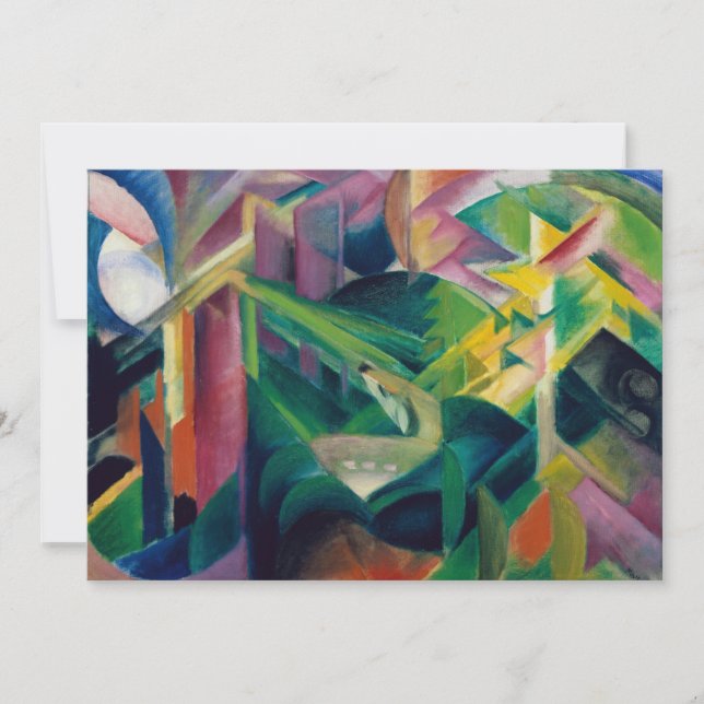 Deer in a Monastery Garden by Franz Marc Invitation (Front)