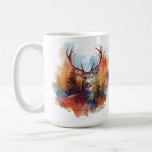 Deer in an Autumn Forest Coffee Mug