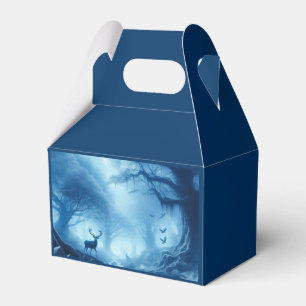 Deer in Dark Forest of Blue Haze Favour Box