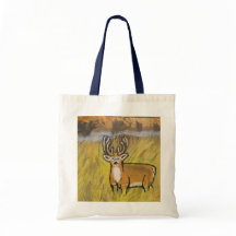 Deer in Fall Art Tote Bag