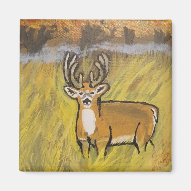 Deer in Fall Magnet (Front)