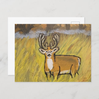 Deer In Fall Postcard