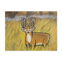 Deer In Fall Postcard