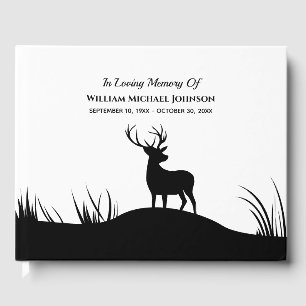 Deer In Loving Memory Remembrance Funeral Memorial Guest Book