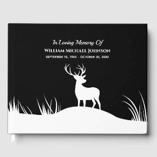 Deer In Loving Memory Remembrance Memorial Funeral Guest Book