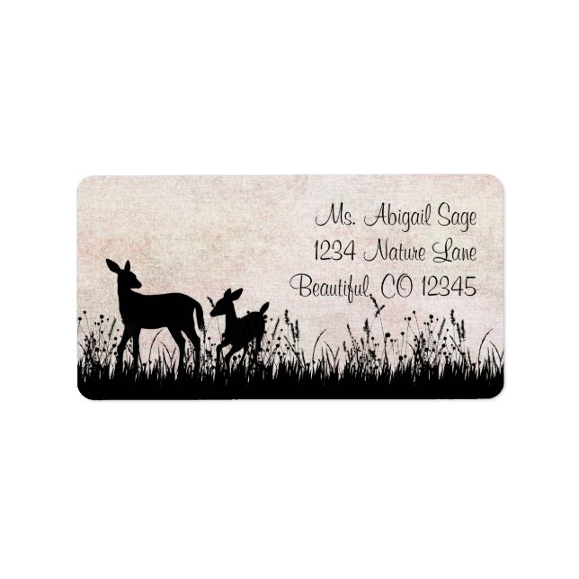 Deer in Meadow Address Label (Front)