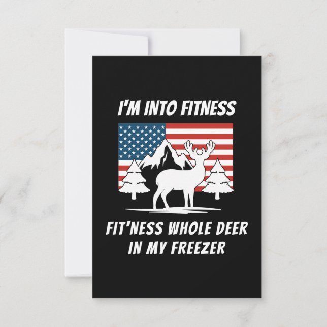 Deer In My Freezer - Deer Hunter Deer Hunting Thank You Card (Front)