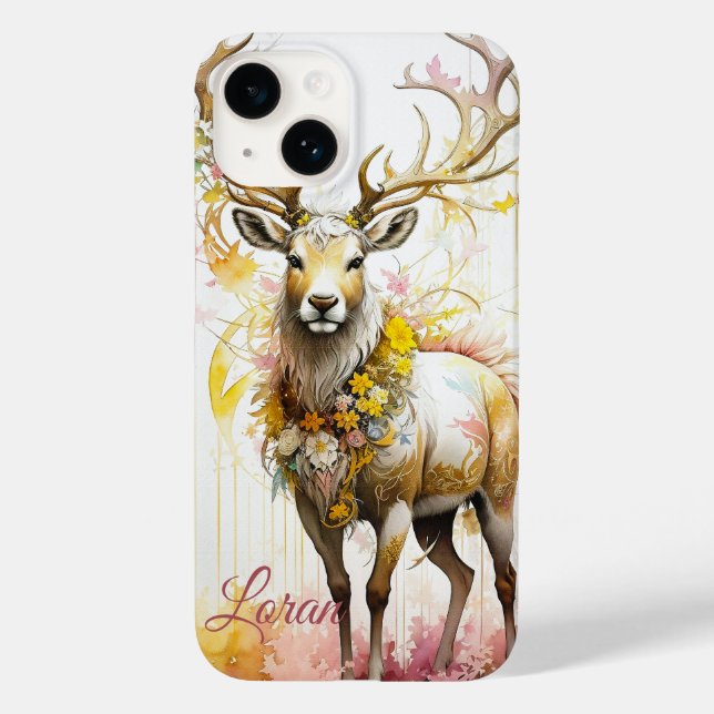 Deer in pink colours  Case-Mate iPhone case (Back)