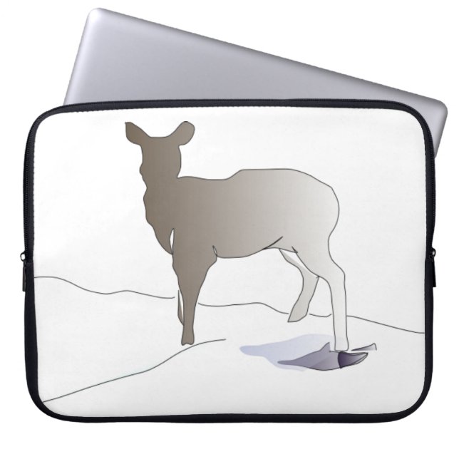Deer in Silhouette Laptop Sleeve (Front)
