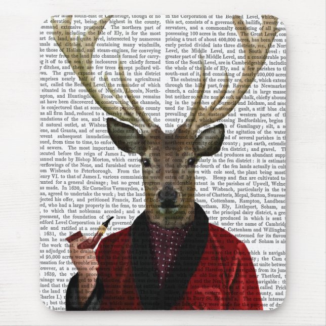 Deer in Smoking Jacket Mouse Mat (Front)