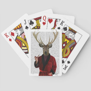 Deer in Smoking Jacket Playing Cards