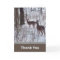 Deer in Snow Photo Thank You Card