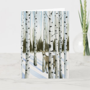 Deer in Snowfall Card