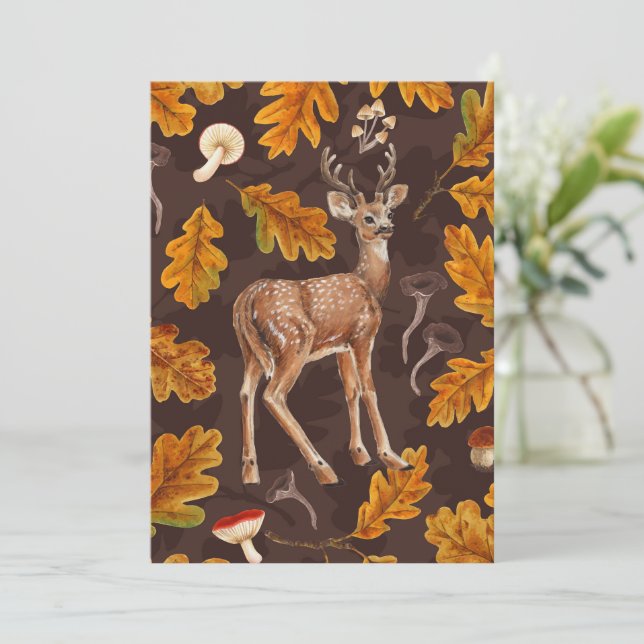 Deer in the autumnal forest (Standing Front)