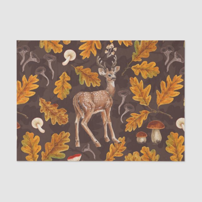 Deer in the autumnal forest 2 tissue paper (Front)