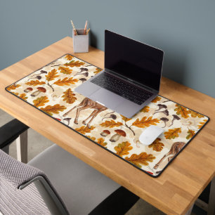Deer in the autumnal forest desk mat