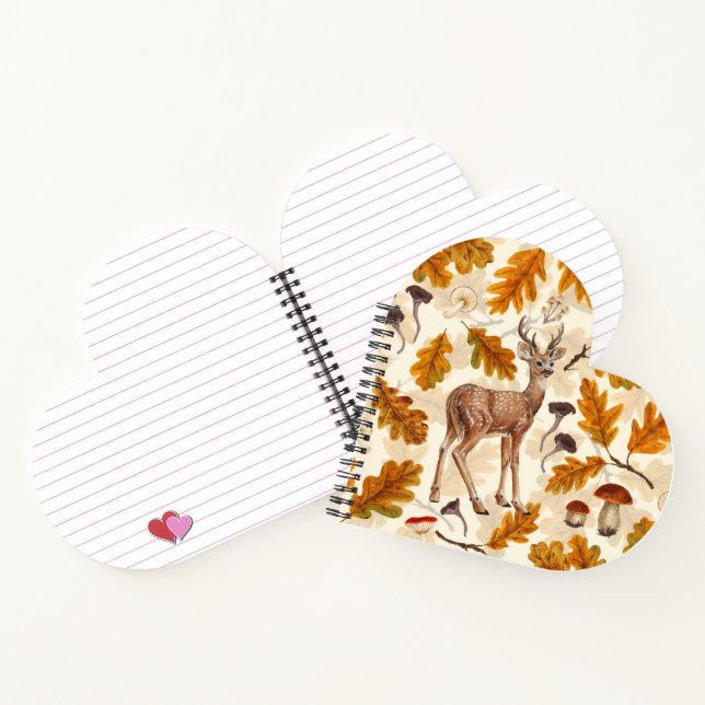 Deer in the autumnal forest notebook (Inside)