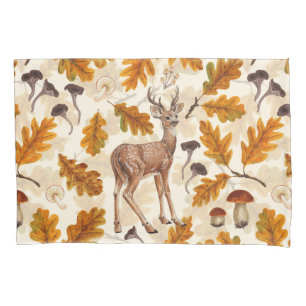 Deer in the autumnal forest pillowcase