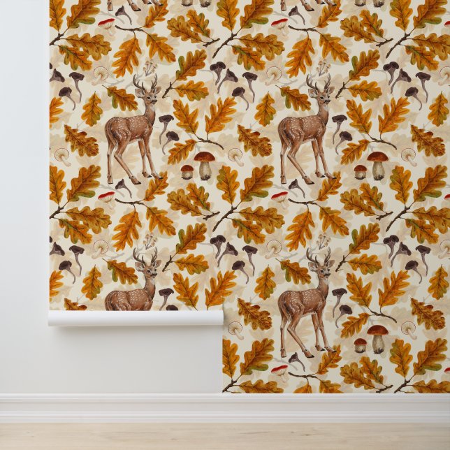 Deer in the autumnal forest wallpaper (Application)