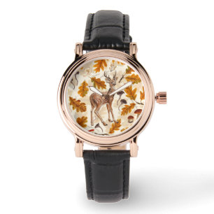 Deer in the autumnal forest watch